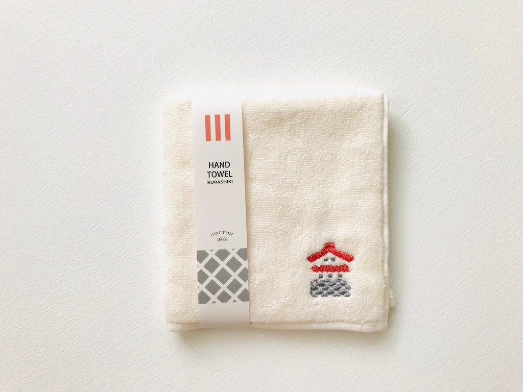 今治タオルはんかち 倉敷（なまこ壁 赤） – KOKOROIKI STORE