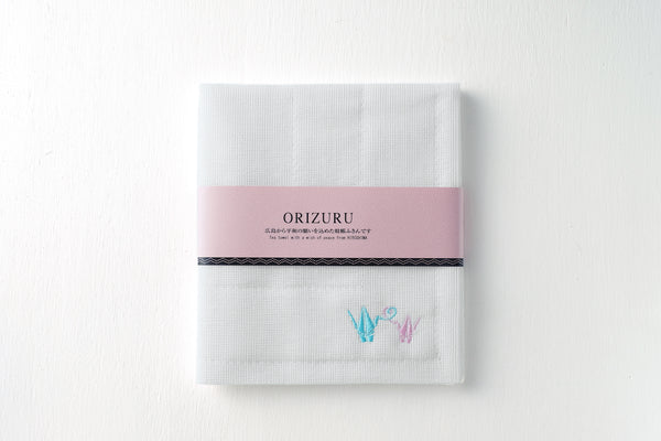 蚊帳ふきん ORIZURU（水色）