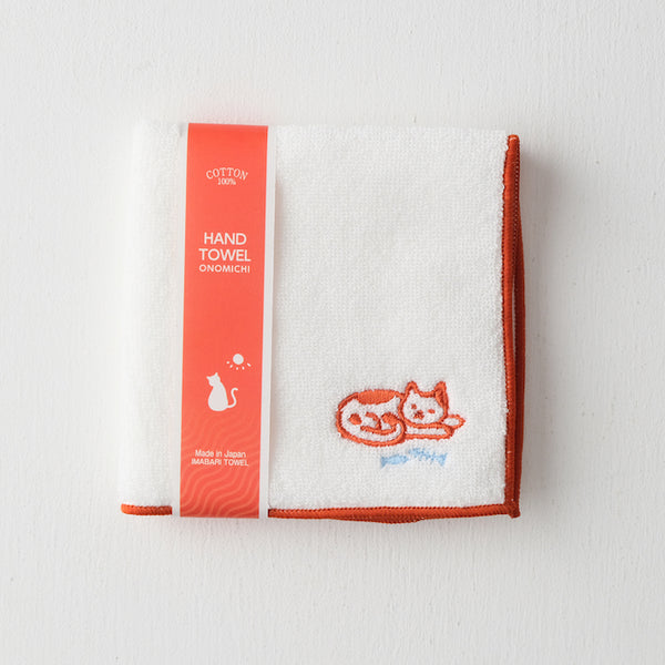 今治タオルはんかち 尾道（猫 水色） – KOKOROIKI STORE/ココロイキストア