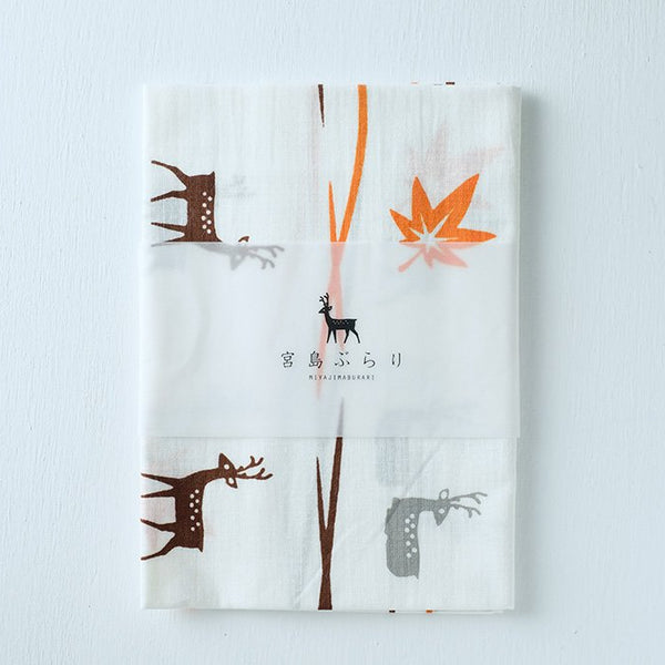 注染手拭い 宮島ぶらり（橙） – KOKOROIKI STORE/ココロイキストア